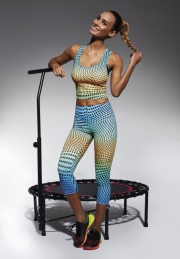 Yoga Pants Bas Bleu Wave70